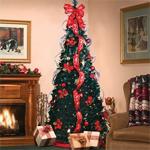 6' Pull-Up Red/Gold Pre-decorated Tree