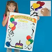 Write-On Wipe-Off Happy Birthday Poster