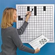 Laminated Blank Crossword Puzzle Grid