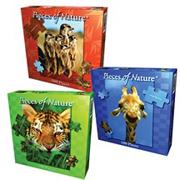 Giraffe, Tiger and Meerkat Puzzle Set (set of 3)
