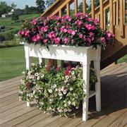 36" Deluxe Garden Planter with Shelf