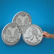 Jumbo Foam Quarters (set of 3)