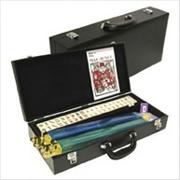 Western Mah Jong Set in Black Leatherette