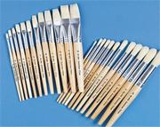 White Bristle School Brushes  (set of 24)