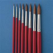 Red Sable Watercolor Round Brushes (set of 8)