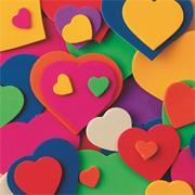 More info about Color Splash!® Foam Shapes w/ Adhesive - Hearts, 500 pcs. Color Splash!® Foam Shapes w/ Adhesive - Hearts, 500 pcs.