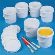 Paint Containers w/ Lids  5"x4-1/2" (pack of 6)