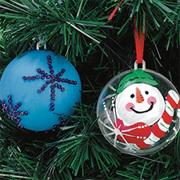 3" Clear Snap-Together Acrylic Globe Ornament