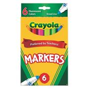 Crayola� Classic Markers - Fluorescent  (box of 6)