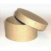Paper Mache Round Box, 4"x4"x2"