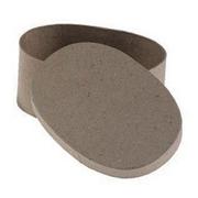 Paper Mache Oval Box, 5"x3.5"x2"