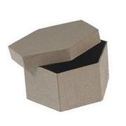 Paper Mache Hexagon Box, 4"x4"x2"