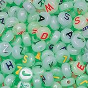 Glow in the Dark Alpha Beads, 1/2-lb  (bag of 600)