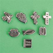 Metallic Christian Symbol Beads (bag of 200)