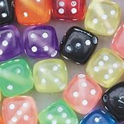 Assorted Color Dice Beads 1/2-lb  (bag of 420)