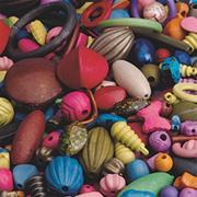 Plastic Wood-Look Beads (bag of 310)