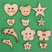 Assorted Wooden Craft Buttons (bag of 360)