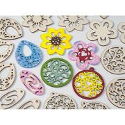 Flower Wood Bead Assortment (bag of 72)