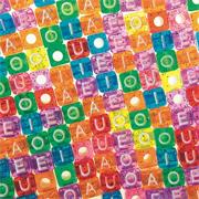 Glitter Vowel Beads (bag of 225)