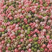 Pink Camouflage Pony Beads, 9mm (bag of 900)