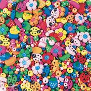 Painted Woods Beads
