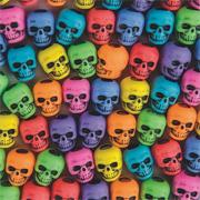 Assorted Color Skull Beads
