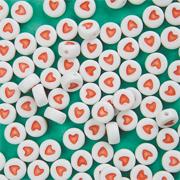 Plastic Heart Beads, 6mm  (bag of 100)