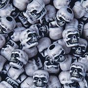 White Skull Pony Beads, 1/2-lb  (bag of 450)
