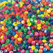 Neon Vowel Beads (bag of 600)