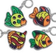 Fish Sun Catcher Key Chains Craft Kit (makes 12)