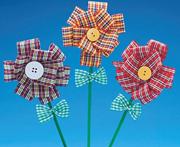 More info about Fabric Button Flowers Craft Kit (makes 12) Fabric Button Flowers Craft Kit (makes 12)