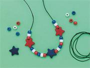 Patriotic Necklace Craft Kit (makes 12)