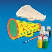 Wood Cheerleader Horns Craft Kit (makes 12)
