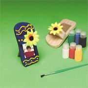 Unfinished Wood Sandal Frame Craft Kit (makes 12)