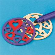 More info about Wood Heart Coaster Craft Kit (makes 12) Wood Heart Coaster Craft Kit (makes 12)