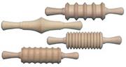 Unfinished Textured Rolling Pins (pack of 4)