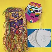 Blank Cardboard Face Masks  (pack of 25)