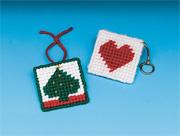 Allen Diagnostic Module Needlepoint Heart Key Rings  (pack of 6)