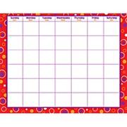 Calendar Grid with Red Fizz Border