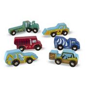 6-Piece Wooden Construction Vehicle Set