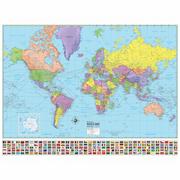 World Advanced Political Rolled Map