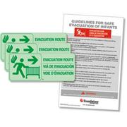Evacuation Route Signs (pack of 3)