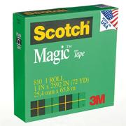 Scotch� Magic� Tape 810, 1" (pack of 3)