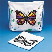 Color-Me� Drawstring Bag with Velvet Art Butterfly (pack of 12)
