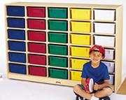 30-Tray Cubbie with Clear Trays
