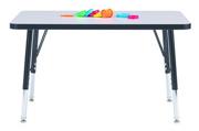 Rectangular Toddler Table 24" x 48", 11-15"H