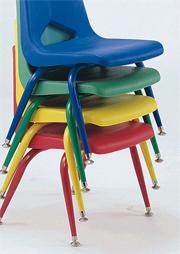 10" Stack Chair with Metal Legs