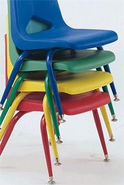 14" Stack Chair with Metal Legs