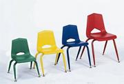 16" Stack Chair with Metal Legs