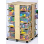 24 Cubbie Tower with Clear Tubs
